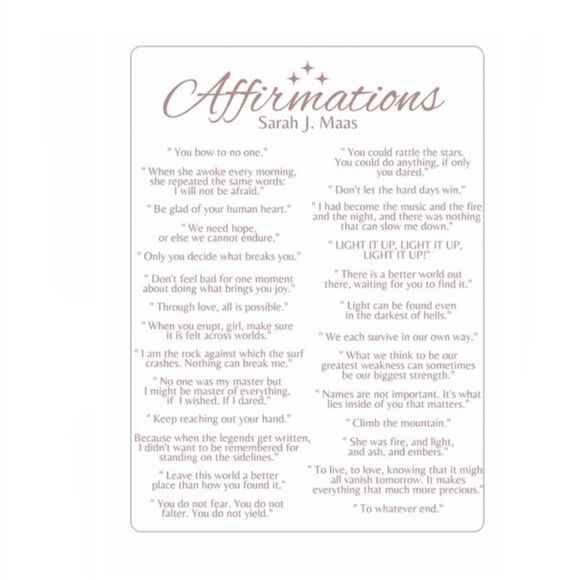 Sarah J Maas ACOTAR Affirmations Magnet - Picture 1 of 5
